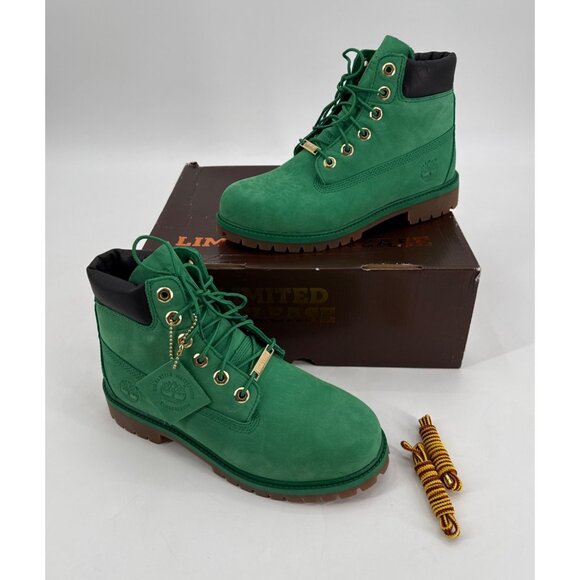 Timberland Juniors Green Premium Boots  6 Inch Size 6 Waterproof Leather - Picture 1 of 16